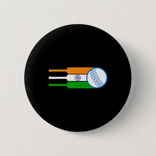 Indischer Cricketspieler Team Cricket Fans Indien Button (Vorderseite)