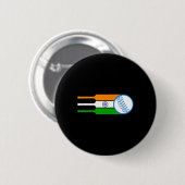 Indischer Cricketspieler Team Cricket Fans Indien Button (Vorne & Hinten)