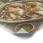 Indischer Dahi Vada Chaat und Masala Chai Poster (Ecke)