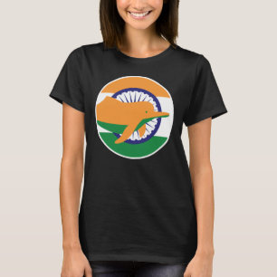 Indischer Delphin-Nationalflagge T-Shirt