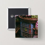 Indischer Desi-Markt Nimbu-Mirchi Button (Vorne & Hinten)