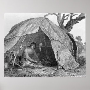 Indischer Doktor Concocting ein Topf Medizin Poster