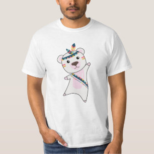 Indischer Eisbärenbär, der Teddy Feather T-Shirt