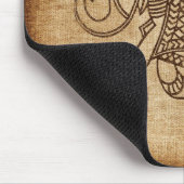 Indischer Elefant auf Burlap Mousepad (Ecke)