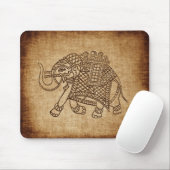 Indischer Elefant auf Burlap Mousepad (Mit Mouse)