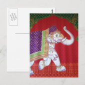 Indischer Elefant auf Postkarte (Vorne/Hinten)