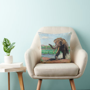 Indischer Elefant bei einem Waterhole von Wilhelm Kissen