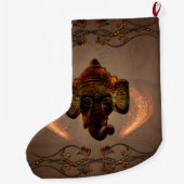Indischer Elefant Großer Weihnachtsstrumpf (Rückseite)