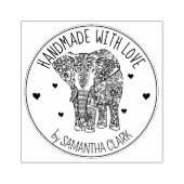 indischer Elefant, handgefertigt mit Liebe, Gummistempel (Prägung)
