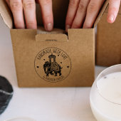 indischer Elefant, handgefertigt mit Liebe, Gummistempel