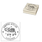 indischer Elefant, handgefertigt mit Liebe, Gummistempel (Stempel)