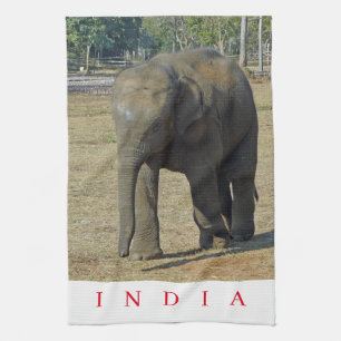 Indischer Elefant in der Wildview Teetücher Geschirrtuch