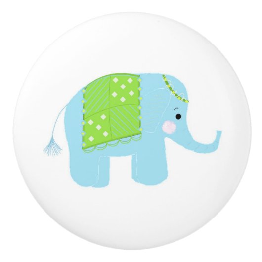 Indischer Elefant Keramikknauf (Vorderseite)