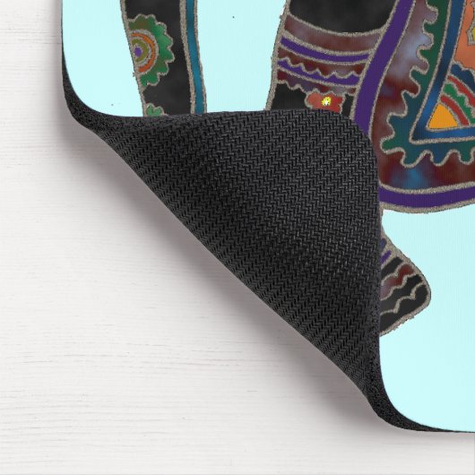 Indischer Elefant-Kunst Mousepad (Ecke)