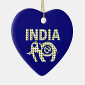 Indischer Elefant mit Calf Poster Keramik Ornament (Rechts)