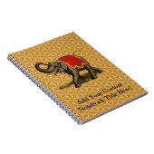 Indischer Elefant mit rotem Tuch Notizblock (Rechte Seite)