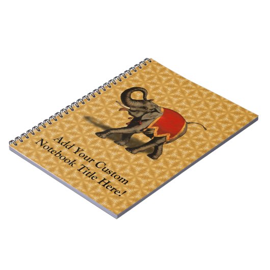 Indischer Elefant mit rotem Tuch Notizblock (Linke Seite)