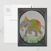 Indischer Elefant Postcard Postkarte (Vorne/Hinten)