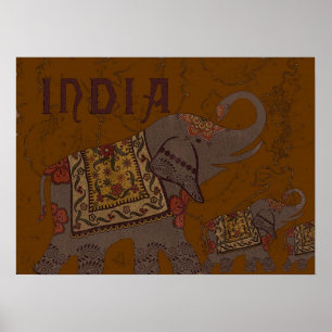 Indischer Elefant Poster