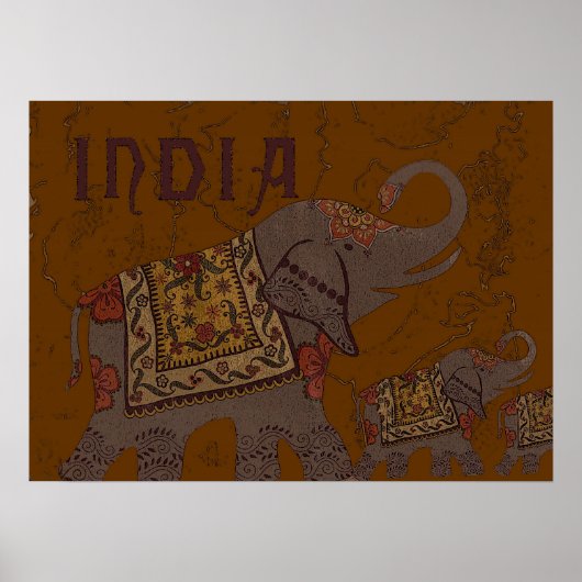 Indischer Elefant Poster (Vorne)