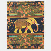 Indischer Elefant Print Blanket - weich, gemütlich Fleecedecke (Vorderseite)