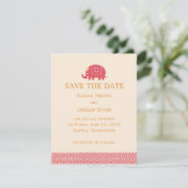 Indischer Elefant Save the Date Einladung (Stehend Vorderseite)
