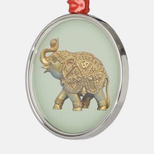 Indischer Elefant Silbernes Ornament (Links)