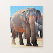 Indischer Elefant Sri Lanka. Puzzle (Vertikal)