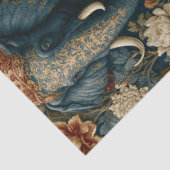 Indischer Elefant Tiger Botanischer Dschungel Deco Seidenpapier (Ausschnitt)