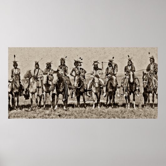 Indischer Empfang von Präsident Arthur Antiqued Poster (Vorne)