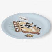 Indischer Erntedank Personalisiert Pappteller (Schrägansicht)