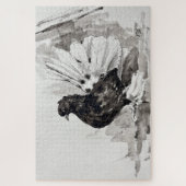 Indischer Fantailschwanztäubchen Eyeliner Henne Puzzle (Vertikal)
