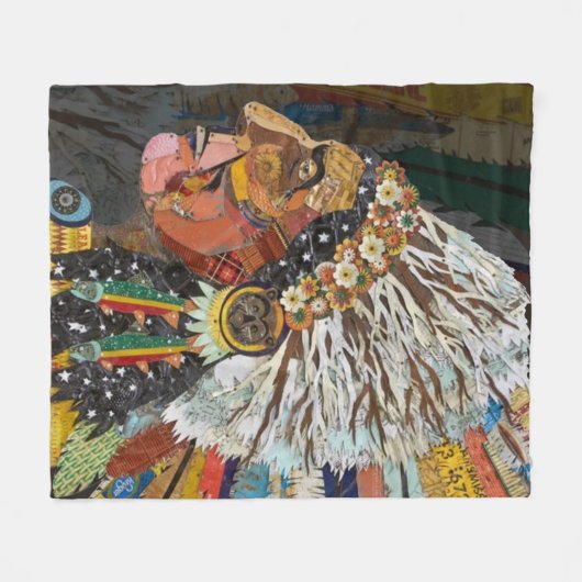 Indischer Farbiger Leiter Fleecedecke (Vorderseite (Horizontal))