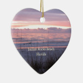 Indischer Felsen-Strand, Florida-Sonnenuntergang Keramikornament (Rechts)