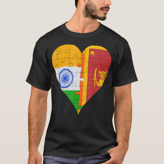 Indischer Flaggenamerikaner aus Sri Lanka T-Shirt