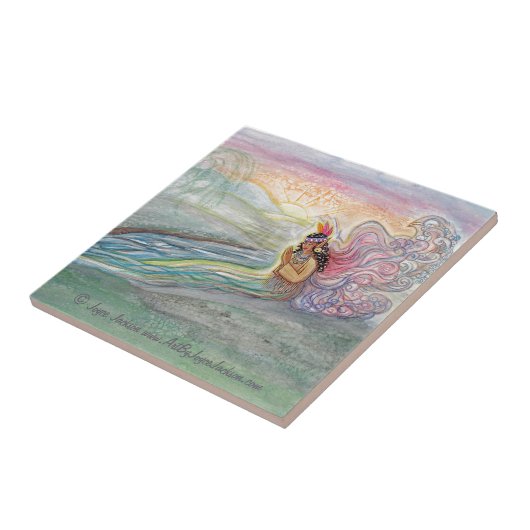 Indischer Fluss-feenhafte Keramik-Fliese Fliese (Seite)