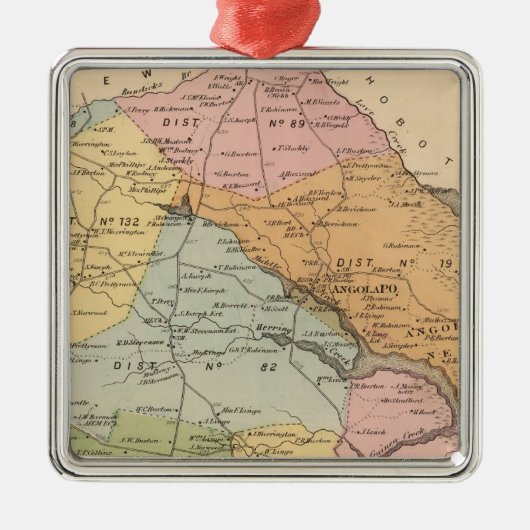 Indischer Fluss Silbernes Ornament (Vorne)