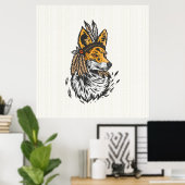 Indischer Fox Poster (Heimbüro)