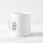 Indischer Frühling - Pfau mit Lotus Kaffeetasse (Vorderseite Links)