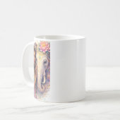 Indischer Frühling - Porträt Frau mit Elefant Kaffeetasse (Vorderseite Links)