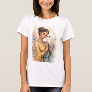 Indischer Frühling - Porträt Mystische Eule T-Shirt