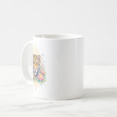 Indischer Frühling - Tiger mit Blumen Kaffeetasse (Vorderseite Links)