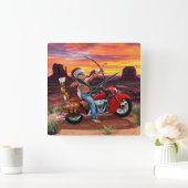 Indischer Geist für immer Quadratische Wanduhr (Zuhause)