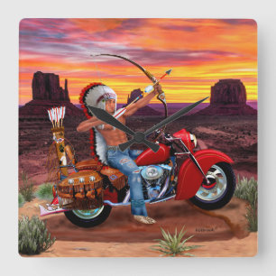 Indischer Geist für immer Quadratische Wanduhr