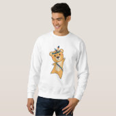 Indischer Gelbbbär, der Teddy Feather Niedlich Sweatshirt (Vorne ganz)
