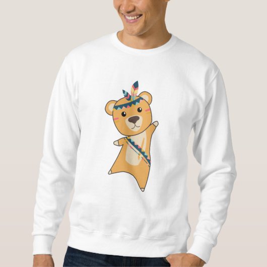 Indischer Gelbbbär, der Teddy Feather Niedlich Sweatshirt (Vorderseite)