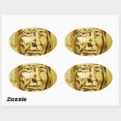 Indischer Generalstabschreiber Ovaler Aufkleber (Blatt)