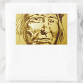 Indischer Generalstabschreiber Rechteckiger Aufkleber (Tasche)