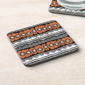 Indischer Geografischer Brauntonstreifen Getränkeuntersetzer (Linke Seite)