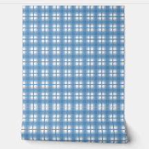 Indischer Gingan - Blaubeer Sanftblau